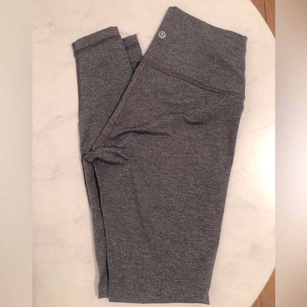 Lu Lu lemon Wunder Under tights in gray Sz 8